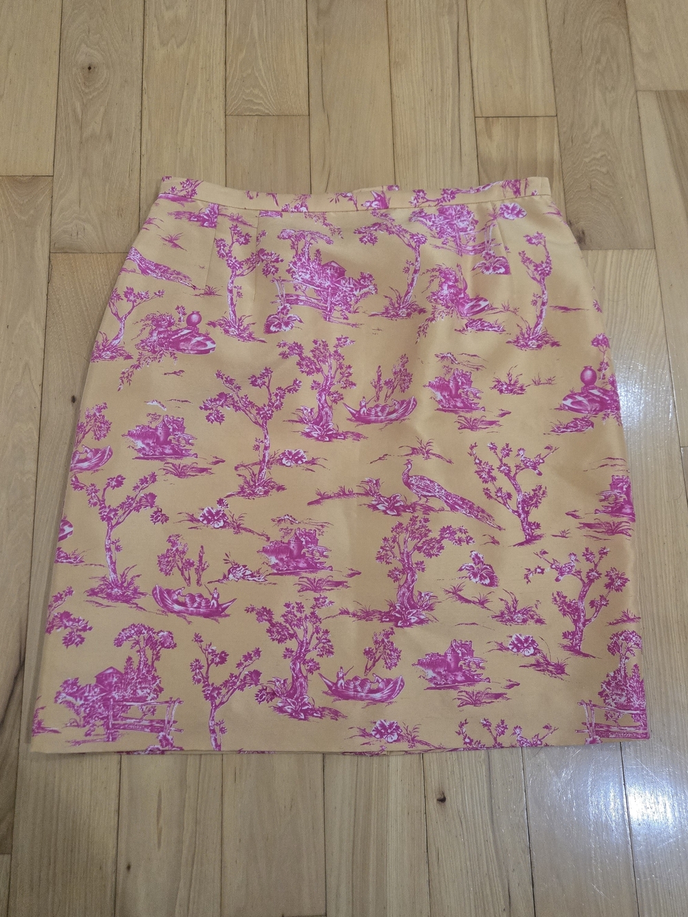 Talbots Pink Toile Pencil Skirt 10P